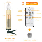 Daord 30 PCS Flameless LED Taper Candles Battery Operated Christmas Tree Candle Lights Electric Fake Candles with Remote Timer Perfect for Holiday Home Garden Wedding Parties Decor (30 PCS,Ivory) Daord