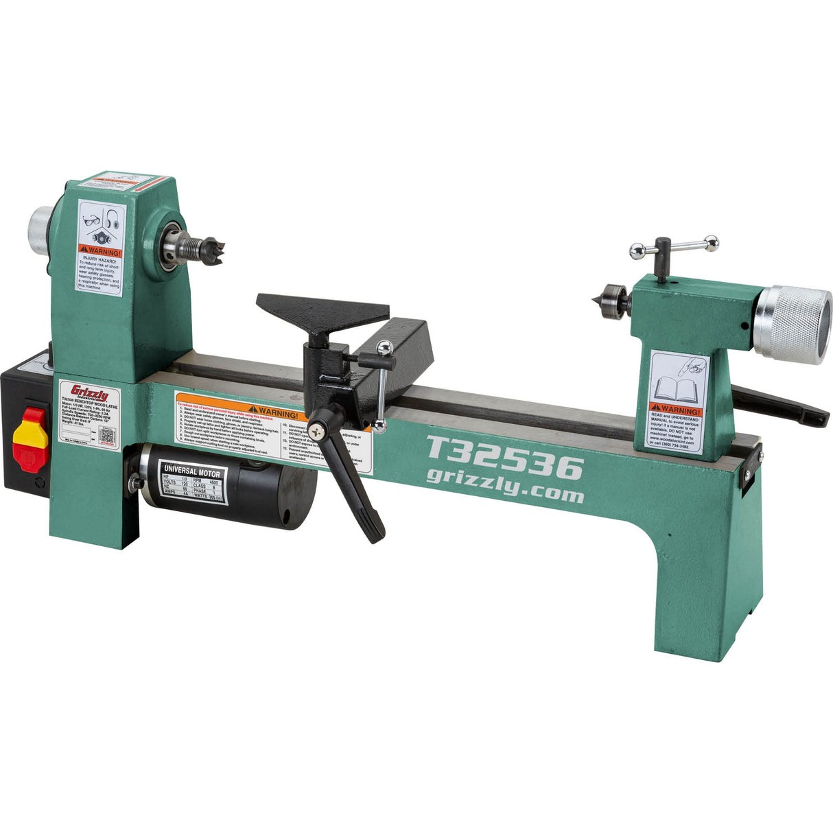 Grizzly Industrial T32536 8" x 13" Benchtop Wood Lathe Grizzly Industrial