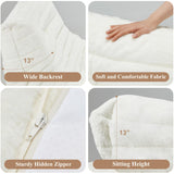 Cansunna Bean Bag Chair Big Sofa Beanbag Chair for Adults Fireside Chair Bean Bag Lounger with Memory Foam Filled for Home,Apartment or Gaming Venue (White Plush) Cansunna