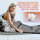 LifePro Sauna Blanket for Detoxification - Portable Far Infrared Sauna for Home Detox Calm Your Body and Mind Large Gray - Sauna for in-Home Use LifePro