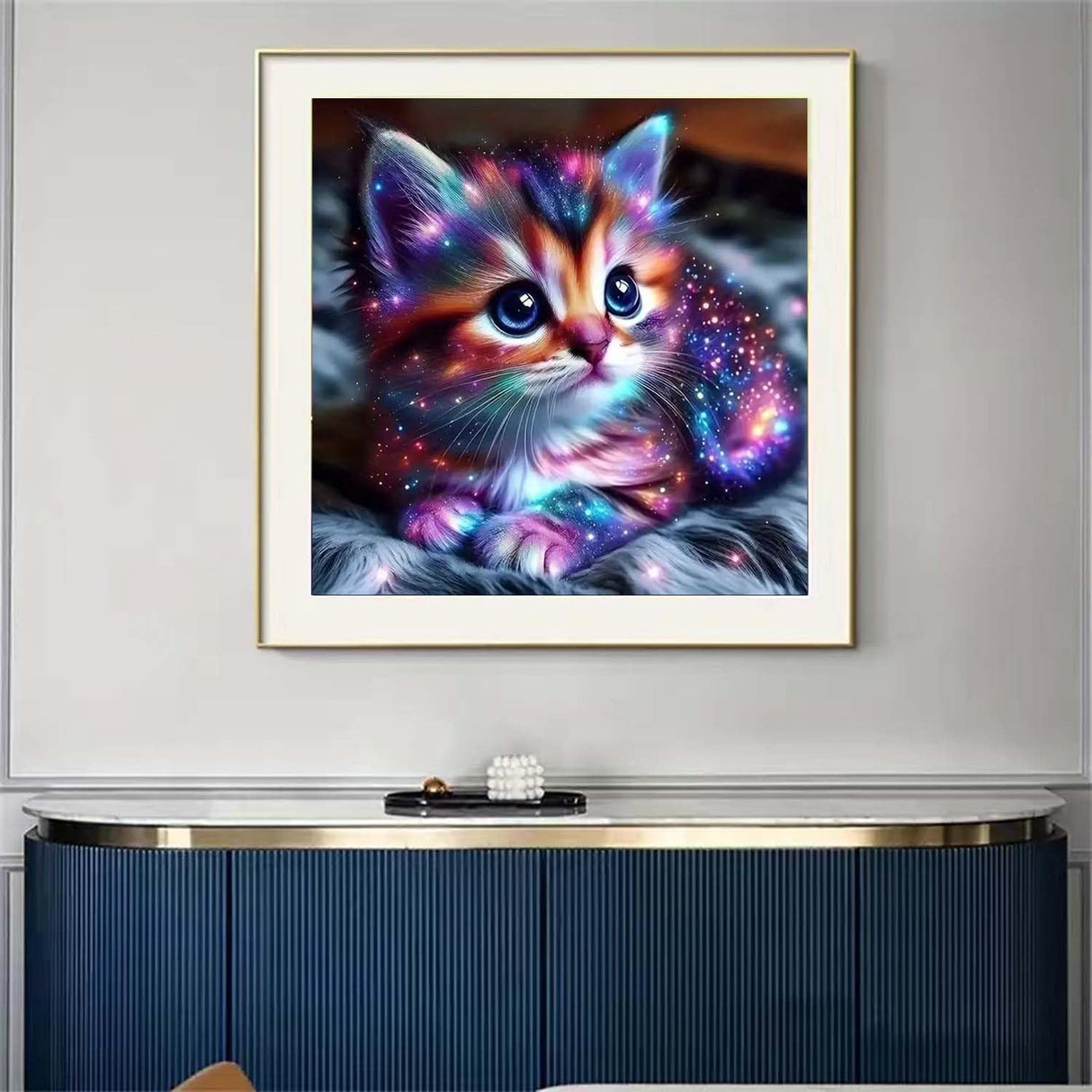 SHICERNHJ Cat Diamond Art Painting Kits,5D Full Round Drill Fluorescent Cat Diamond Art Kits for Adults Beginner,DIY Diamonds Dot Gem Art for Adults Home Wall Decor 12 x 12inch SHICERNHJ
