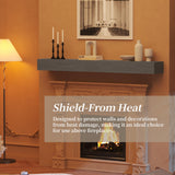 CRAFTEASE Fireplace Mantel 72 Inch Solid Wood Mantels for Over Fireplace 5" Thick Wall Mounted Shelves Long Floating Farmhouse Shelf Handcrafted Wooden Fireplace Mantle 72 X 8 X 5 - Weathered Grey CRAFTEASE