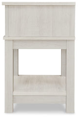 Signature Design by Ashley Dorrinson Farmhouse 1 Drawer Nightstand, Whitewash Signature Design by Ashley