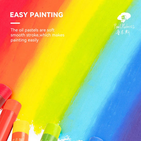 Paul Rubens Oil Pastels, 50 Vibrant Colors Soft Pastels, Oil Pastels for Artists, Students, Oil Pastel Set Ideal for Sketching, Decorative Painting, Making Pictures Like Oil Painting Paul Rubens