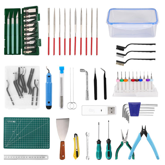 Sovol 3D Printer Tools Kit, 78 PCS 3D Printer Accessories with Nozzle Cleaning Kit, Removable Multi-Function Screwdriver Kit, Deburring, Removal Tools, Cutters, Hobby Knife Set, Wrench Set - WoodArtSupply