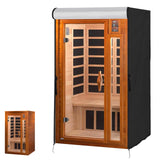 Agustone Wood Sauna Cover,2 Person Sauna Cover Outdoor Dry Sauna Cover for Home Infrared Sauna Room Cover Dynamic Sunlighten Sauna Cover Agustone