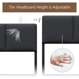 Furnulem Full Size Bed Frame with Headboard,Upholstered Bed Full with LED Light,USB Charging Station,Platform Bedframe with 2 Fabric Underbed Storage Drawers,No Spring Box Needed Furnulem