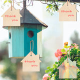 House Shape Hanging Wood House Unfinished Wood with Twines DIY Craft Ornament for Christmas Wedding Birthday Thanksgiving Party Decoration 20Pack Lamantery