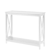 Convenience Concepts Oxford Console Table with Shelf, White Convenience Concepts