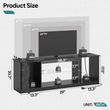 Bestier LED TV Stand with Power Outlets for 55/60/65 Inch TV, Gaming Entertainment Center with Cabinet for PS5, Modern TV Cabinet with Adjustable Glass Shelves for Living Room 58 Inch,Black Marble Bestier