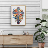 KAAYEE Wooden Jigsaw Puzzles-Wooden Puzzle Adult Unique Shape Advanced Blessing Cross Wooden Jigsaw Puzzle for Adult,Puzzle for Adults,Family Puzzles 9.3 * 13.4in 250pcs KAAYEE