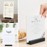 10 Pack Black Wood Place Card Holder - Events Party Tabletop Sign Holder - Table Place Cards - Table Sign Stand - Stands for Name Cards for Wedding, Party, Birthday. (Thick Slot 10pcs Black Wood) TOROS store