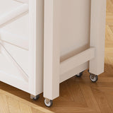 Ball & Cast 74.8" Kitchen Island with Extendable Dining Table & Power Outlet,Rolling Storage Cart on Wheels with 3 Drawers & 2 Door,Rolling Bar Table Cabinet for Dining Room,White Ball & Cast