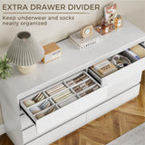OtterOasis White 8 Drawer Dresser, Wood Dresser for Bedroom with Wide Drawers, 55" W x15.4 Dx32.3 H Modern Dressers, Wood Chest Drawers for Entryway|TV Stand|Clothes Storage OtterOasis
