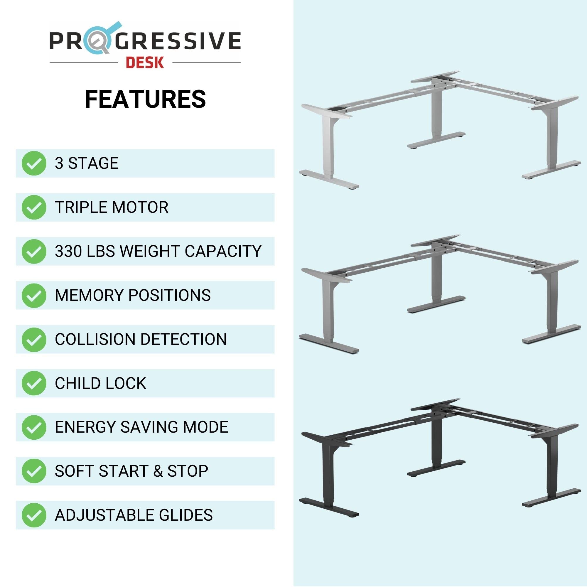 Progressive Desk L Shaped Standing Desk 78x72 Corner - Thumbnail 2
