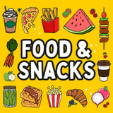Food and Snacks Coloring Book: Bold and Easy Designs for Both Adults and Kids WoodArtSupply