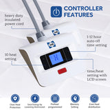 Sealy Electric Mattress Pad King Size, 10 Heating Settings Heated Mattress Pad, Bed Warmer with Dual Controller & Auto Off 1-12 Hours, Fit Up to 17 Inch, Machine Washable, 78"x80" Sealy