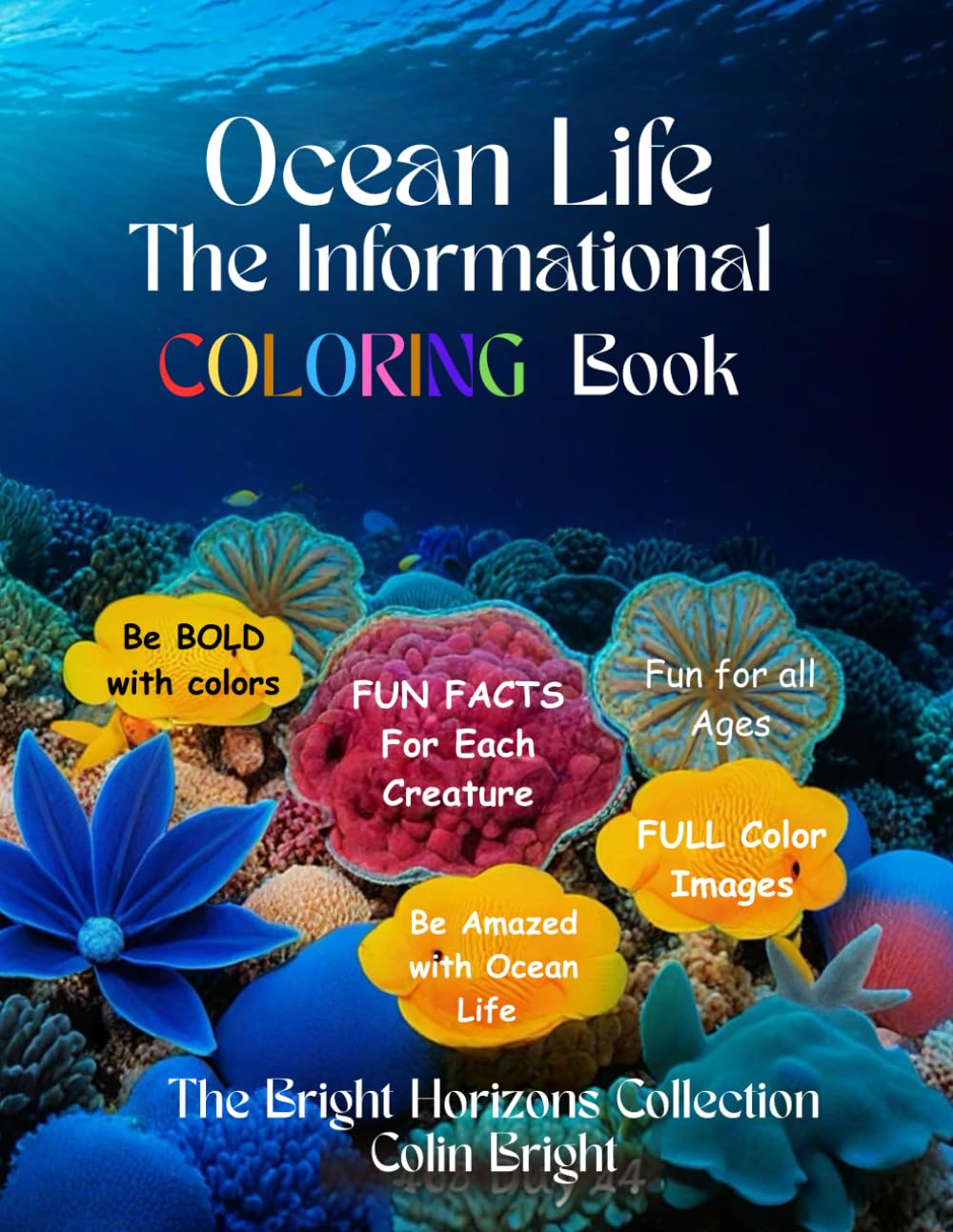 Ocean Life The Informational Coloring Book (Informational Coloring Books) WoodArtSupply