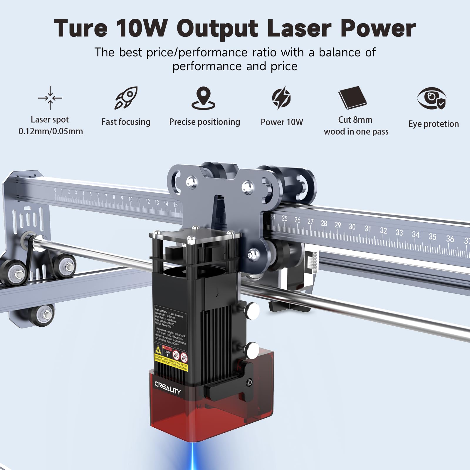 Creality Laser Engraver, 10W Laser Cutter Engraving Machine for Personalized Gifts,72W High Accuracy DIY Laser Engraving Machine,CNC Machine and Laser Engraver for Wood and Metal,Paper,Acryli - WoodArtSupply