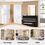 WPC Slat Wall Paneling, Modern Accent 3D Wall Panels, 8-Piece 94.5" x 6.6" TV Wall Panel, Bedroom, Living Room, Oak Carlo Schdoo