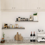 Fun Memories 48 Inch Fireplace Mantel Shelf, Wood Floating Shelves Wall Mounted, Wall Shelves with Invisible Bracket for Living Room Bathroom Bedroom Kitchen, Set of 1 (Grey, 48"x 8") Fun Memories