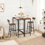 MAHANCRIS 63-Inch Rustic Brown Narrow Bar Table - Versatile Dining & Counter Height Console Table MAHANCRIS