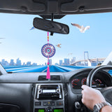 Saillong 16 Pcs Diamond Art Car Ornaments Mandala Diamond Painting Kit Ornament for Car Hanging Suncatchers Charm for Rear View Mirror Double Sided Painting Crystal Gem Garden Decoration Paint DIY Kit Saillong