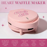 Paris Hilton Heart Waffle Maker, Makes 5 Mini Heart Shaped Waffles or 1 Individual Waffle, Easy to Clean 6" Nonstick Plates, Made without PFAS or PFOA, Electric Waffle Iron, Pink Paris Hilton