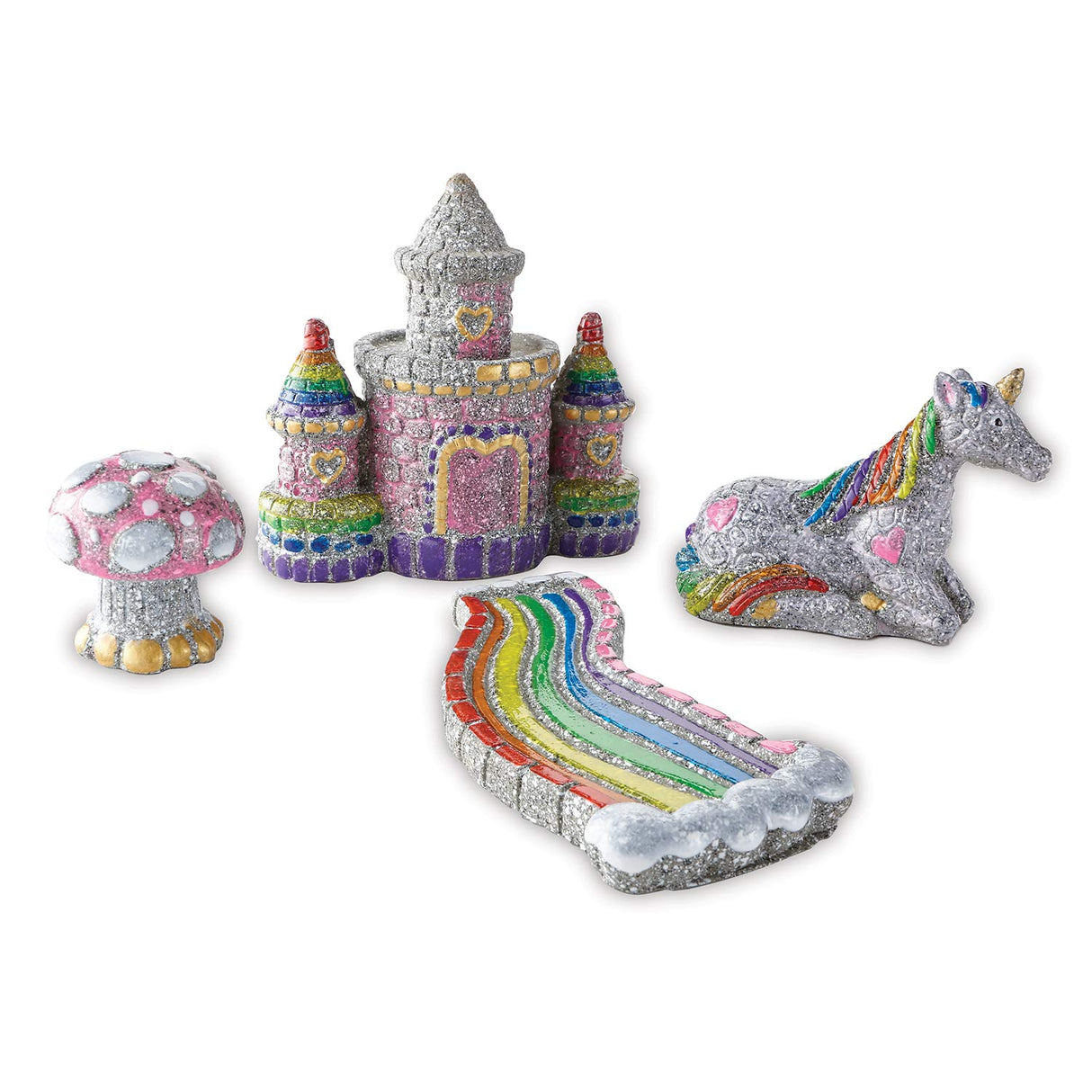 MindWare Paint Your Own Stone Unicorn Garden – Weather-Resistant Garden Rocks Paint Kit for Kids – Includes Paint, Brushes and Instructions – Ages 8 and Up MindWare