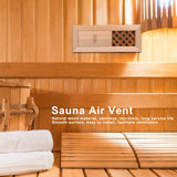 Fdit Sauna Air Vent, Wooden Rectangle Grille Ventilation Equipment Steam Room Accessory Sauna Accessories Fdit