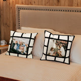 MAIKESUB 4 Pcs Sublimation Blank Lattice Pillow Cases Cushion Cover Throw Pillow Covers for Sublimation Printing15.7 x 15.7 Inch with Invisible Zippers DIY No Pillow Insert13 Panel MAIKESUB