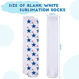 Geyoga 6 Pairs Blank White Sublimation Socks Sublimation Printable Athletic Youth Socks for Men Women Halloween Christmas Thanksgiving Personalized DIY Socks Geyoga