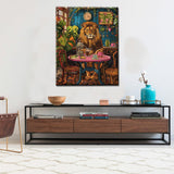 Wildlife Lion Paint by Numbers Kits Children,Jungle Green Leaves Paint by Numbers Boho Bohemia Painting Kits on Canvas for Home Wall Decor Without Framed 16''W x 20''H Aihonmin