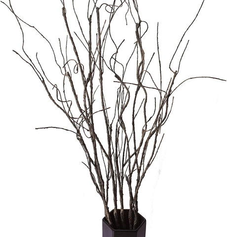 FeiLix 5PCS Artificial Curly Willow Branches, Decorative Dry Twigs, 30.7 Inches Fake Bendable Sticks Vintage Vines Stems DIY Craft Vases Artificial Flowers Garden Hotel Office Home Farmhouse Decor FeiLix