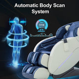 MYTHIA A303 Massage Chair iRest System, Full Body with Heat, Zero Gravity, 53.15" SL Track Shiatsu Recliner with Auto Body Scan, Bluetooth Speakers, Footrest Calfrest Extension (Black) MYTHIA