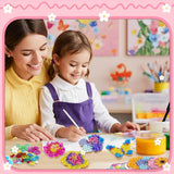 Poke in Flower Bouquet Kit for Girls Ages 8-12, W/ 8 Flowers & 2 Butterflies, Poke in DIY Arts Crafts Toys for Girl, Mess-Free Fun Activity, Birthday Gifts for Girls & Boys 4, 5, 6, 7, 9, 10 Year Old Andgiv