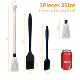 Basting Pastry Brush and BBQ Mop Cooking - ZQDFLME Sauce Brush Set with Heat Resistant Silicone Brushes for Grilling, Kitchen Cooking,Smoking Steak (4 pcs) ZQDFLME