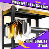 RPGHJJ 72" H Garage Shelving Units Garage Storage Shelves 5T Metal Shelf Heavy Duty Shelving Unit Adjutable Industrial Utility Shelf Storage Rack for Warehouse, Basement,72" H*36" W*16" D RPGHJJ