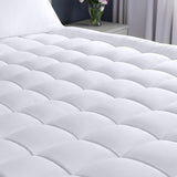 Utopia Bedding Twin Mattress Pad, Quilted Fitted Premium Mattress Protector, Deep Pocket Cover Stretches up to 16 Inches, Fluffy Pillow Topper (39x75 Inches, White) Utopia Bedding