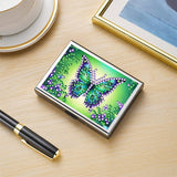 POETRYDRAW Diamond Art Painting Credit cards Holder – Butterfly Rhinestone Stainless Steel Wallet & Coins Purse for Adults, Beginners Art Craft Kit POETRYDRAW