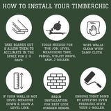 Timberchic River Reclaimed Wooden Wall Planks - Simple Peel & Stick Wall Covering Application for DIY Accent Wall & Home Improvement - Modern, Premium Wall Paneling (3" Wide - 10 Sq. Ft., River) Timberchic