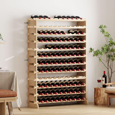 SDHYL 120 Bottles-12 Rows Stackable Modular Wine Holder Rack, Wine Storage Rack, Solid Wooden Wine Display Shelves (12 Rows x 10 Bottles/Row) SDHYL
