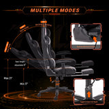 AA Products Gaming Chair Ergonomic High Back Computer Racing Chair Adjustable Office Chair with Footrest, Lumbar Support Swivel Chair - Black AA Products Inc.