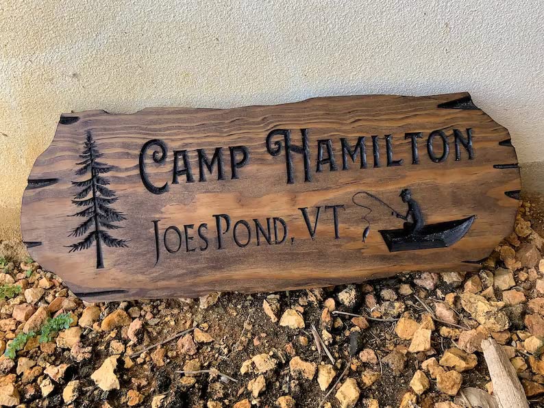 Very Wood Basement - Outdoor Camp & Custom Wood Sign - Pine Trees Wooden Carved Cabin - High-Quality Handmade Mountain Home - Rustic Home - WoodArtSupply