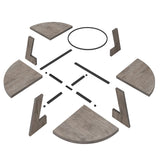 Tribesigns Round Dining Table Wood Kitchen Table for Dining Room Living Room, 47 inches Dining Room Tables for 4 Person, Farmhouse Dinner Table with Wooden Table Top and Legs, Rustic Grey(Only Table) Tribesigns