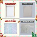 Ninonly Christmas Paint by Numbers Kit, 4 Pack Framed Adults' Paint-by-Number Kits Crafts for Adults Beginner with Wooden Easel, Brushes, Acrylic Painting, 9 * 12 Inch Ninonly