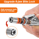 THINKWORK Grease Gun Coupler Set, Strong Lock on Greases Gun Couplers with 90° Grease Coupler Adaptor,12000 PSI Quick Release Grease Coupler Compatible with All Grease Guns 1/8" NPT Grease Gun Fitting THINKWORK