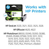 HP 564XL Black High-yield Ink | Works with DeskJet 3500; OfficeJet 4620; PhotoSmart B8550, C6300, D5400, D7560, 5510, 5520, 6510, 6520, 7510, 7520, Plus, Premium, eStation Series | CN684WN AM-TANK