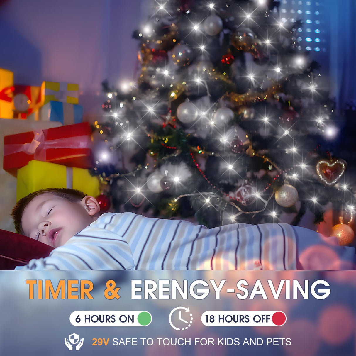 KNONEW 403ft 1000 LED String Lights Outdoor Christmas Lights