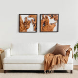 2 Pieces Rustic Cedar Wood Wall Decor Live Edge Wall Art Décor WELLAND